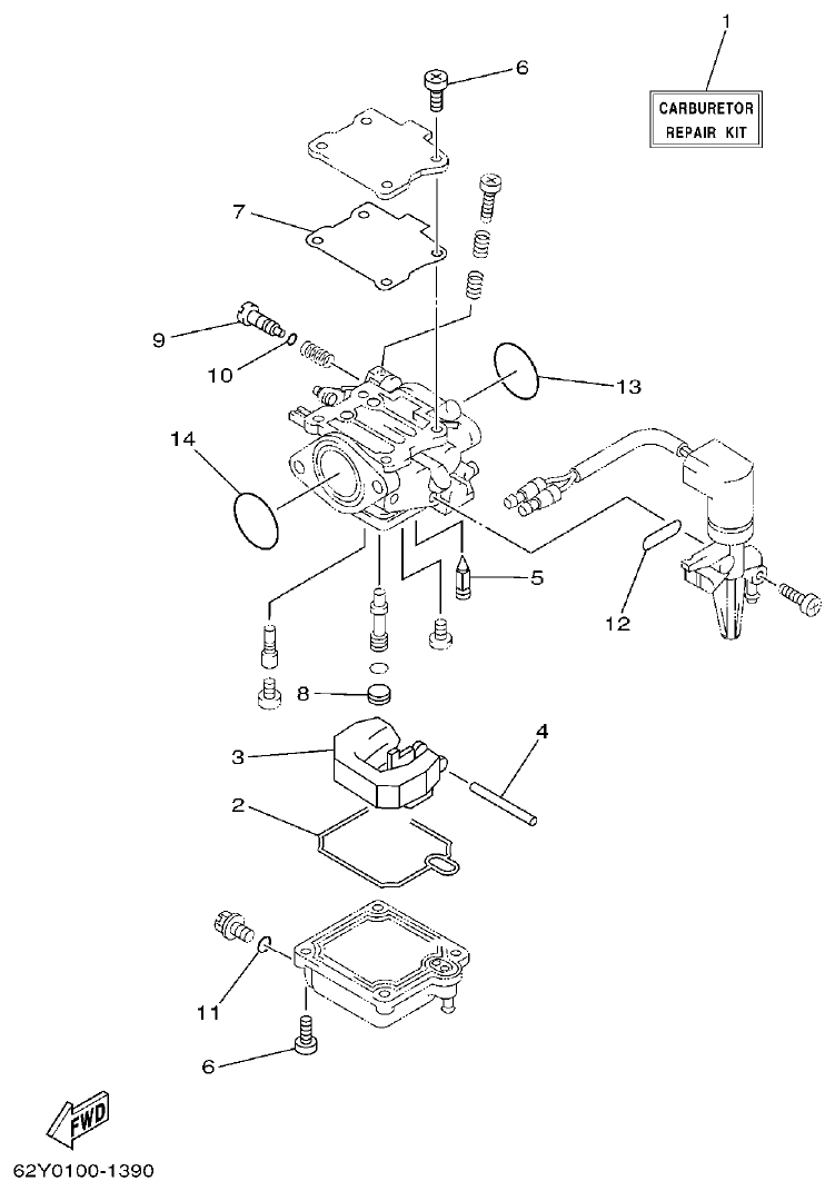 Yamaha FT50C REPAIR KIT 2 parts diagram